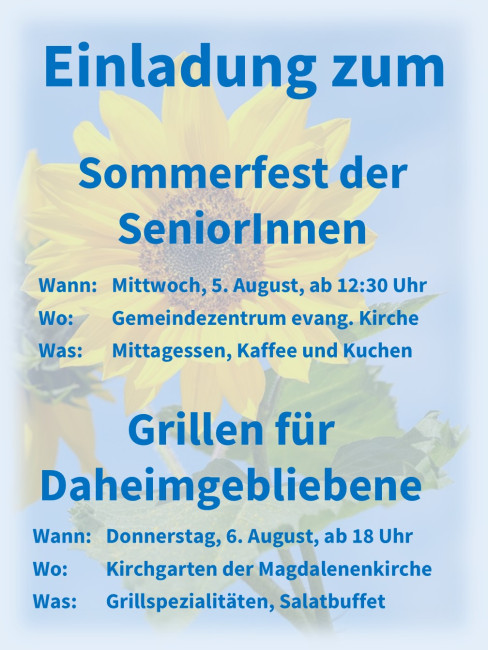 Sommerfeste August 2026